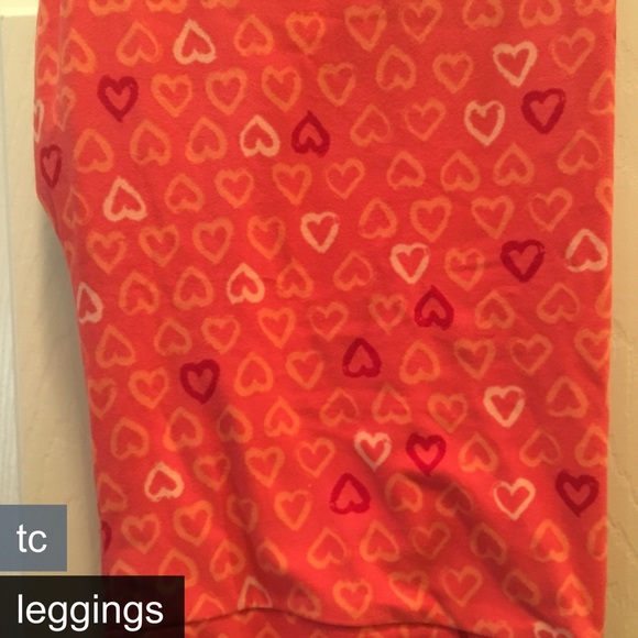 LuLaRoe TC Hearts Leggings - Picture 1 of 1
